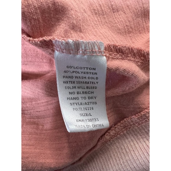 Umgee Pink Top Scoop Neck Lightweight Size L - Picture 6 of 9